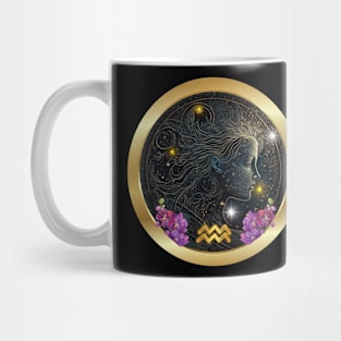 Aquarius Woman Encapsulated in the Universe of Stars Mug